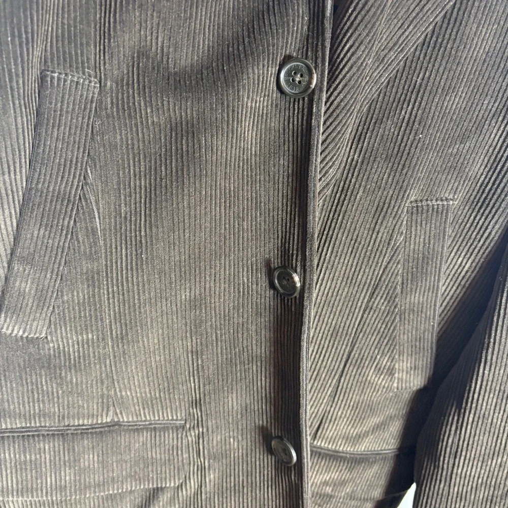 Brooks Brothers 346 Mens Brown Corduroy Blazer Elbow Patches Plaid Lined Medium